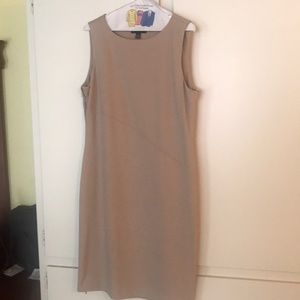 Beige Pencil cut office dress